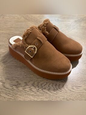 Dolce Vita Lelani Plush Flat Platform Mule Women's Sz 9.5